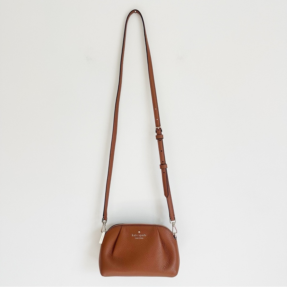 Kate Spade NWT Dumpling Convertible Crossbody with Wristlet, Warm Gingerbread - Picture 2 of 16